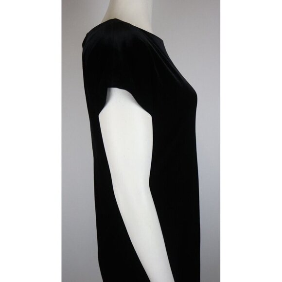 WOMEN'S BLACK VELVET / VELOUR TEXTURE DRESS - ALYX - SIZE 6 - STRETCH - Picture 5 of 8